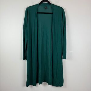 J.Jill Wearever Collection Cardigan Women S Petite Kelly Green Long Line Duster